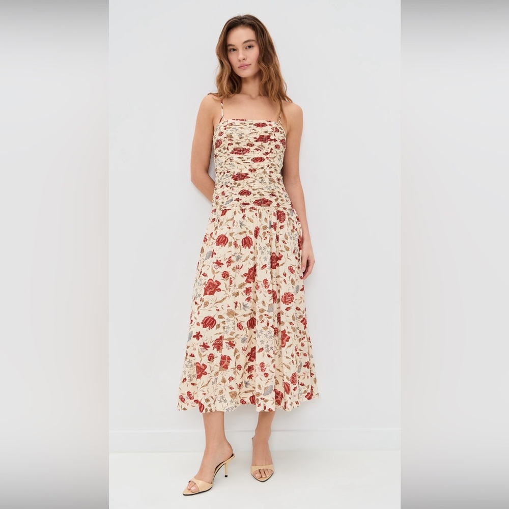 Reformation Azure Smocked Midi Dress in Gwendolyn (Size 8) - NWT